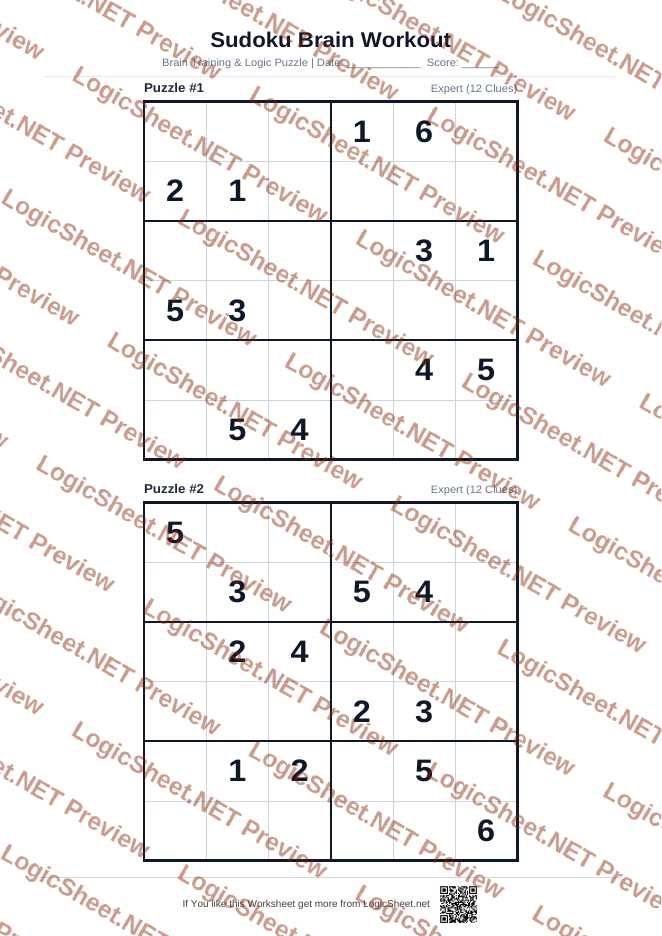 Sudoku Puzzles — Expert